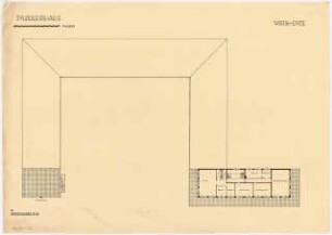 Boots- und Klubhaus Monatskonkurrenz November 1931: Grundriss 1. Obergeschoss 1:200; Maßstabsleiste