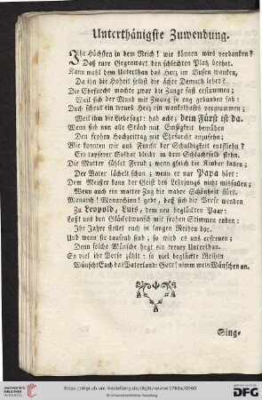 Unterthänigste Zuwendung