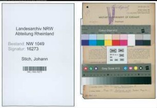 Entnazifizierung Johann Stich , geb. 05.08.1890 (Postinspektor)
