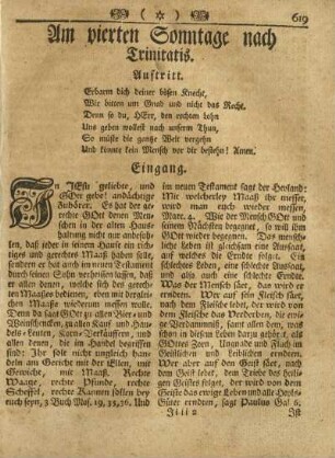 Am vierten Sonntage nach Trinitatis