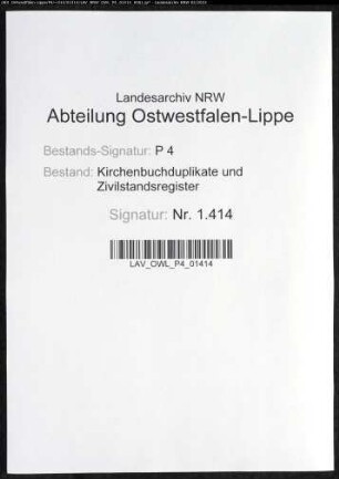 Kirchenbuchduplikat der katholischen Gemeinde Hemer (GHT 1818-1820). (Gemeinde: Hemer, katholische Gemeinde)