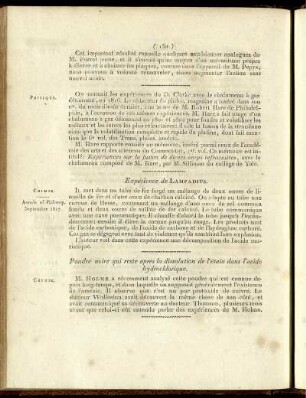 Expérience de Lampadius
