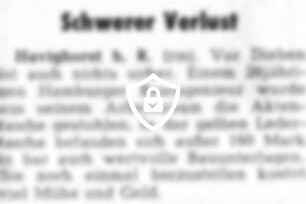Schwerer Verlust
