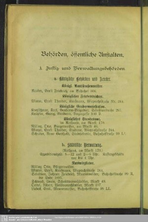 Behördenverzeichnis : Behörden, öffentliche Anstalten