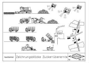 Zeichnungsblöcke Zuckerrübenernte