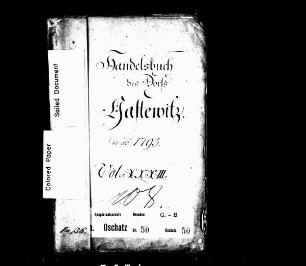 Gerichtshandelsbuch von Gastewitz (bei Oschatz)