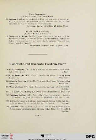 Chinesische und Japanische Farbholzschnitte (Nr. 138-159)