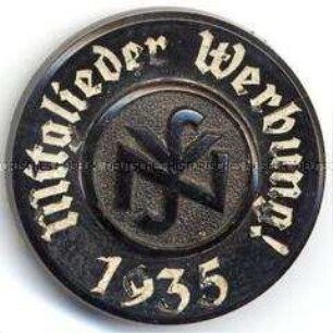 WHW-Abzeichen, NSV-Mitgliederwerbung, Straßensammlung im Gau Hessen-Nassau 1935