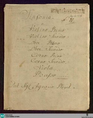 Symphonies - Don Mus.Ms. 1601 : B|b; BenP 149