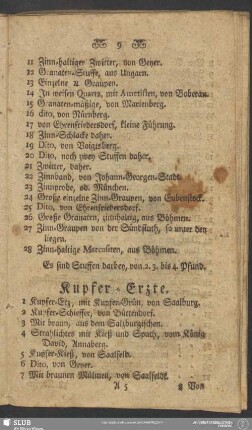 Kupfer-Erzte
