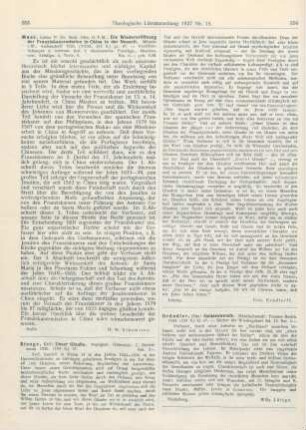 355-356 [Rezension] Stange, Karl, Unser Glaube. Predigten