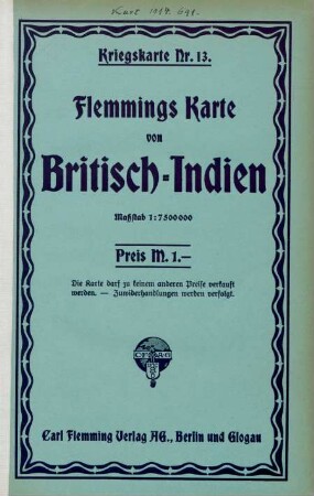 13: Flemmings Karte von Britisch-Indien