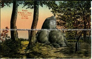 Gedenkstein an der "Wilhelm-Sicht" zum Besuch König Wilhelms I. in Stubbenkammer 1865
