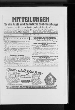 Biolog. Abteilung des Aerztl. Vereins Hamburg.