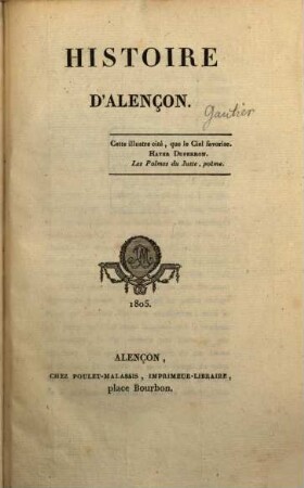 Histoire d'Alençon