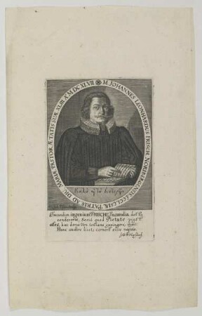 Bildnis des Johannes Leonhardus Frisch