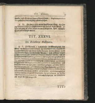 Tit. XXXVI. De Beneficio Nullitatis.