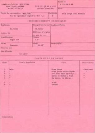 India / Folk songs from Banaras