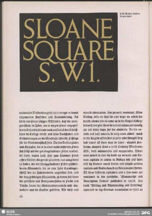 Straßenschild „Sloane Square S.W.1."