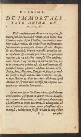 De Immortalita Animae Humanae.