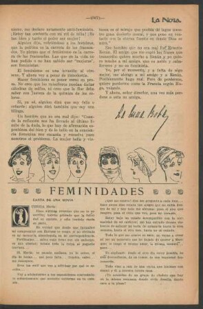 Feminidades : Carta de una novia