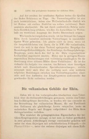 Die vulkanischen Gebilde der Rhön.