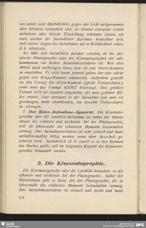 3. Die Kinematographie