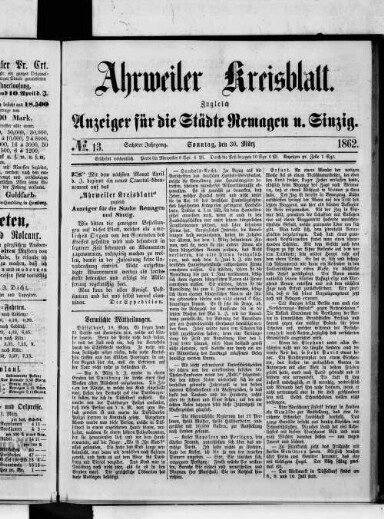 Titelseite einer Zeitung