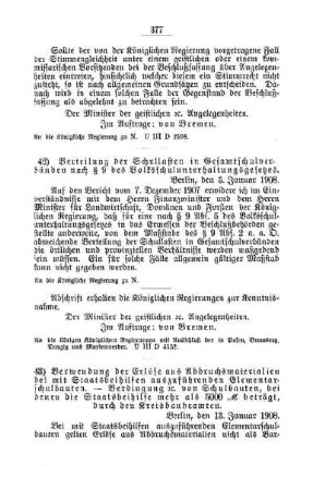 Verteilung der Schullasten in Gesamtschulverbänden nach § 9 des Volksschulunterhaltungsgesetzes : [E. Öffentliches Volksschulwesen]