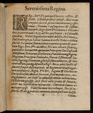 5r-13v, Serenissima Regina