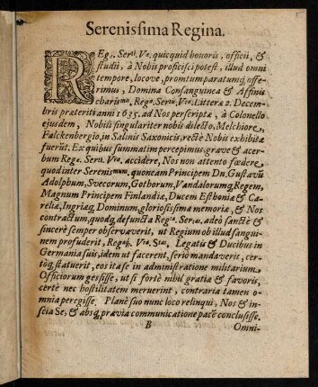 5r-13v, Serenissima Regina