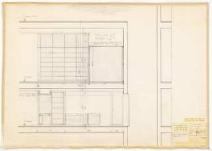 Hochschulbibliothek, Karlsruhe Neubau: Stirnwände EG, 1.OG, 2.OG, 1:20