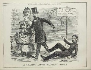The skating lesson - slippery work
