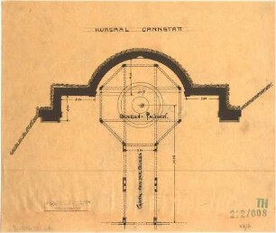Fischer, Theodor; Stuttgart - Bad Cannstatt; Kursaal - Restaurant - Grundriss