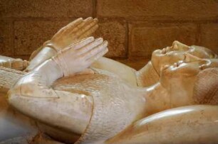 Frankreich. Bretagne. Morbihan. Josselin. Basilique Notre Dame du Rosier. Grab Olivier de Clisson und Marguerite de Rohan. Detail