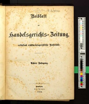 8.1875, Beiblatt: Hamburgische Handelsgerichts-Zeitung