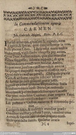 In Commendationem operis CARMEN Joh. Gabrielis Majeri, Helv. P.L.C.