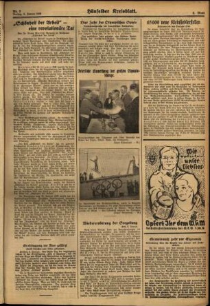 Zweite Ausgabe vom Freitag, den 03. Januar 1936.