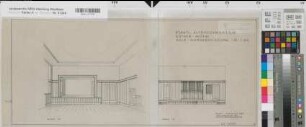 Rüthen (Rüthen) Staatliches Aufbaugymnasium Aula Wandansicht 1957 1 : 50 29 x 69 Staatshochbauamt Soest
