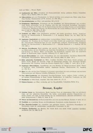 Bronze, Kupfer (Nr. 399-423)