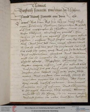 Paracelsus, Manuale de lapide philosophico medicinali, dt.