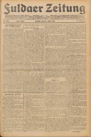 Ausgabe vom Freitag, den 19. Juni 1914.