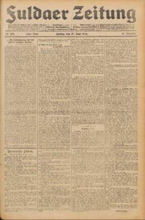 Ausgabe vom Freitag, den 19. Juni 1914.