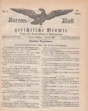 Nr. 1, 1. Januar 1867
