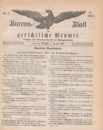 Nr. 1, 1. Januar 1867