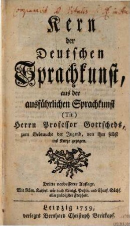 Kern der deutschen Sprachkunst