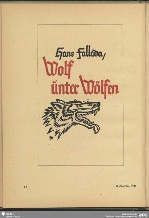 Buchumschlag "Wolf unter Wölfen"