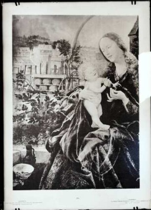 Madonna; Teilbild nach einem Druck
