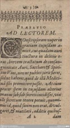 PRAEFATIO AD LECTOREM.