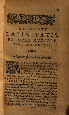 Schorus digestus : hoc et delectus Latinitatis, designatus rudiore exemplo ; Postea edendus tanto cultior & auctior ...